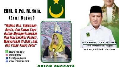 Mohon Doa dan Dukungan Anda untuk Erni Bajau Menuju Kursi Parlemen DPRD Provinsi Sulawesi Tenggara